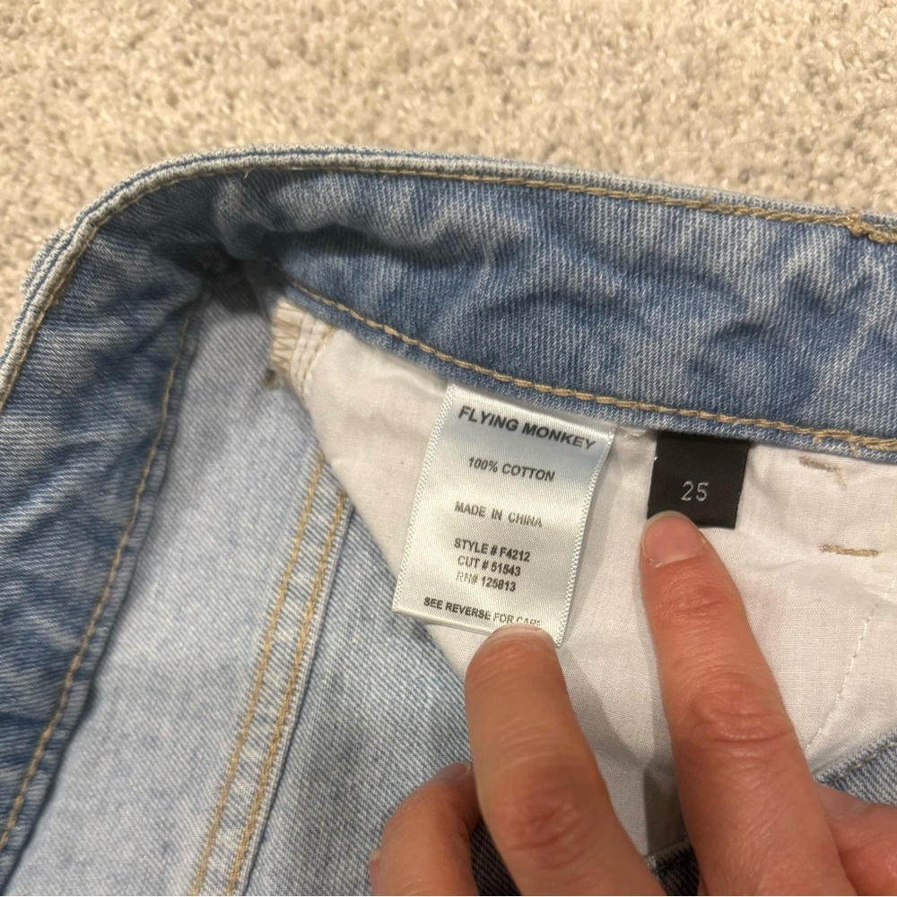 Flying Monkey Light Blue Vintage Straight Leg Jeans - Picture 8 of 12